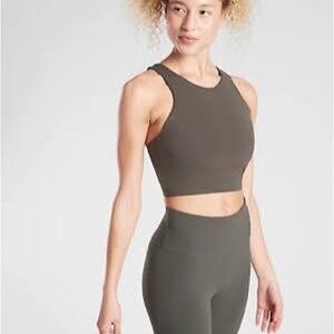 Athleta conscious crop - A-C olive green bra - Large